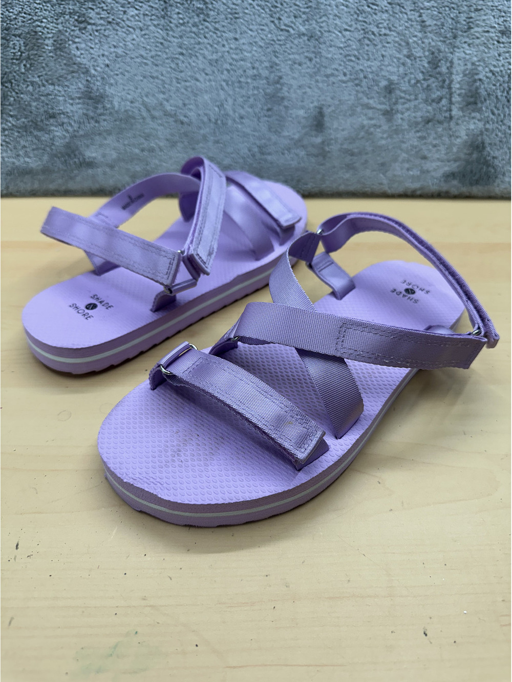 Shade & Shore Purple Strappy Sandals Comfortable Adjustable Fit Summer